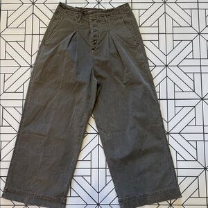 American Eagle Outfitters Women's Gray Wide-Leg Trousers